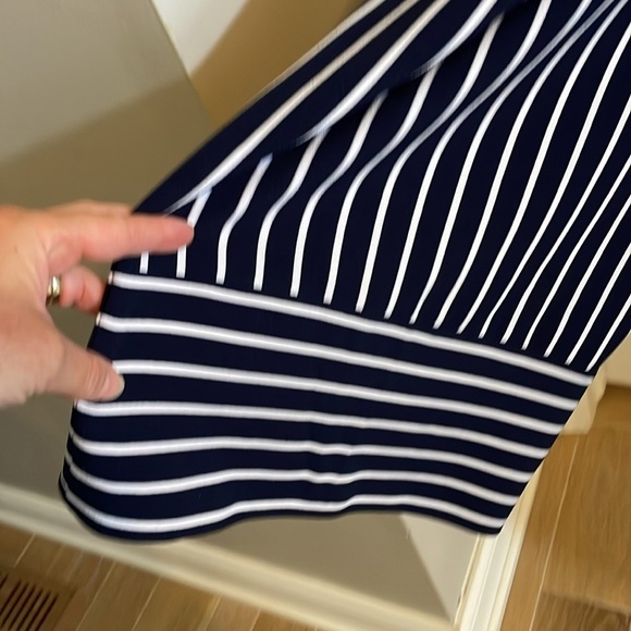 Moa Moa Junior size medium navy and white striped one piece jumpsuit - Picture 6 of 10